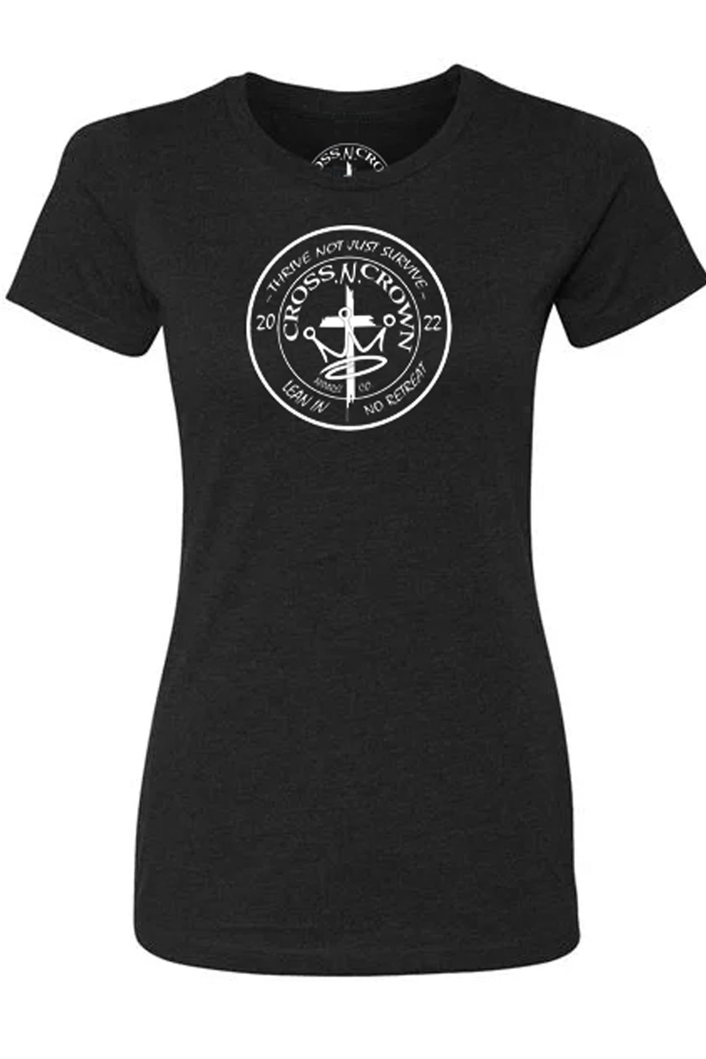 Womens Cross.N.Crown O.G Circle Crest Soft Style CVC Ladies Tee