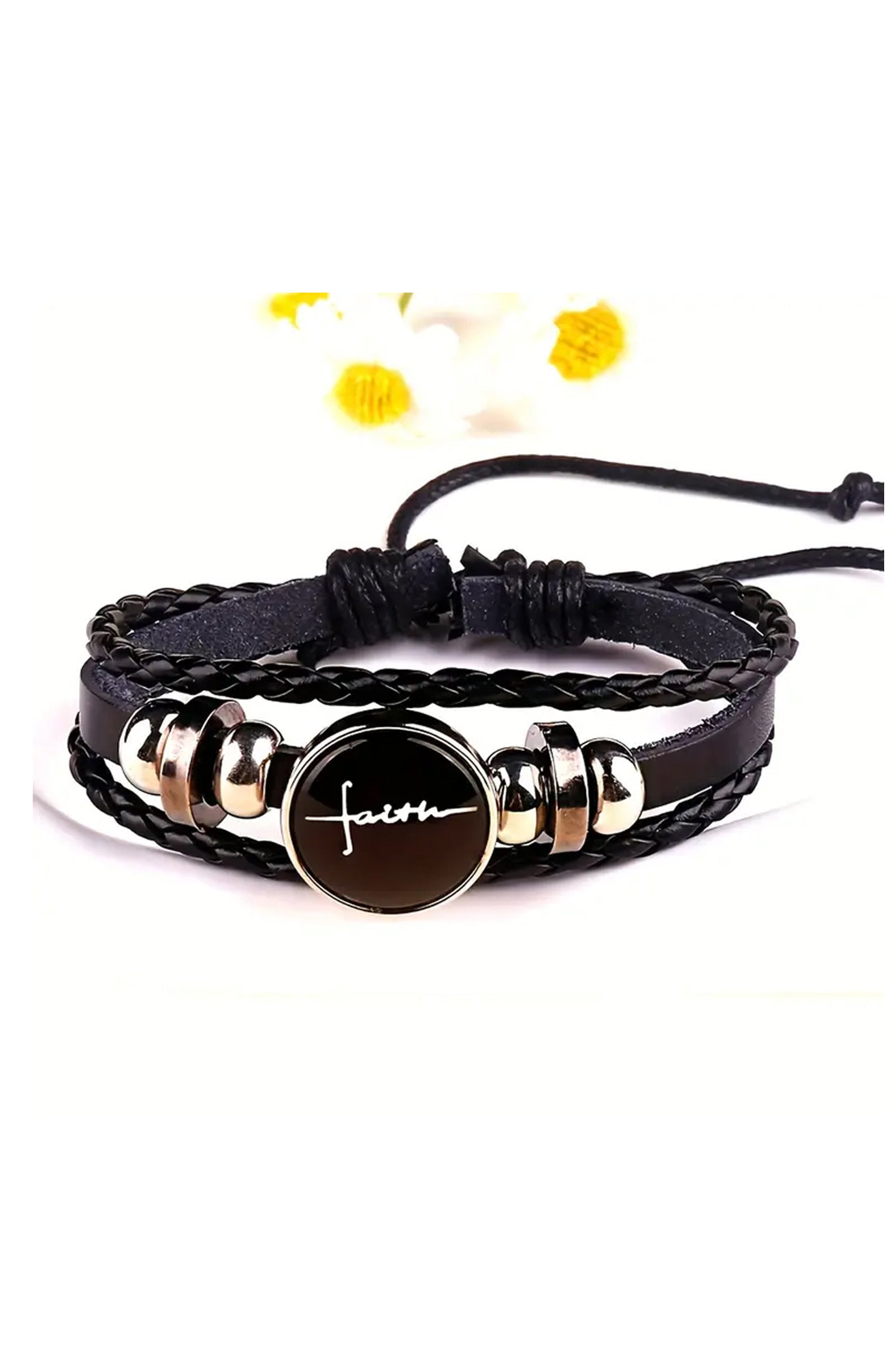 Cross.N.Crown Womens Western Style Faith Rope Bracelet