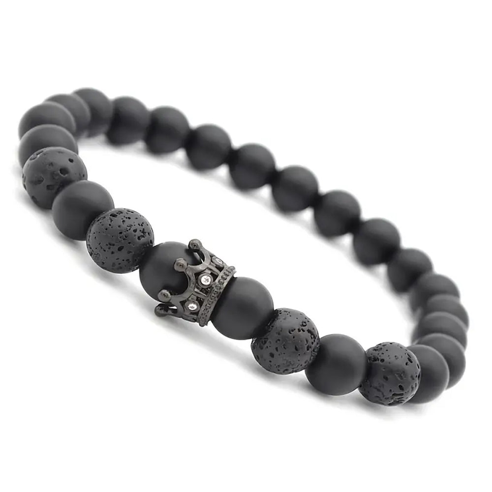Cross.N.Crown Lava Stone Beaded Bracelet - Cross.N.Crown Apparel Co