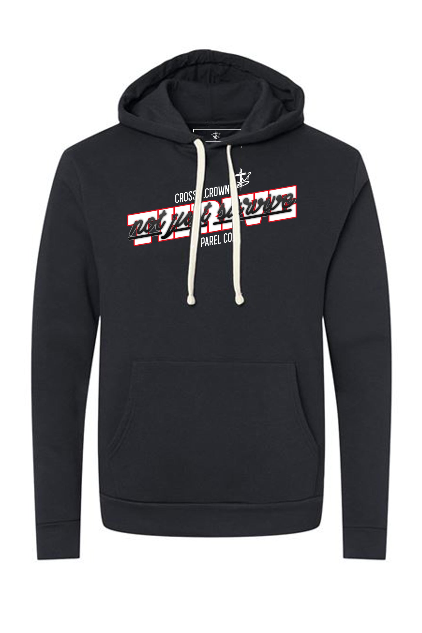 Mens Thrive Not Just Survive Script Pullover Hoodie