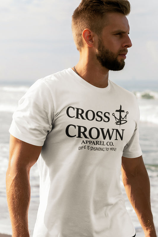 Mens Cross.N.Crown Stacked Brand Soft Style Tee