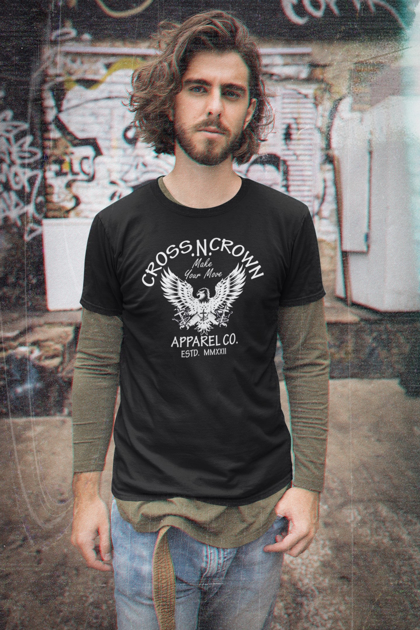 Mens Cross.N.Crown Make Your Move Patriot Tee