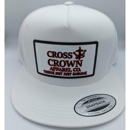 Cross.N.Crown OG Thrive White Out Trucker Snap Back Cap - Cross.N.Crown Apparel Co