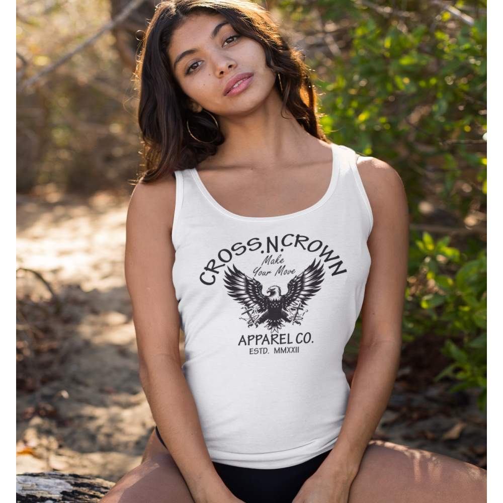 Womens Cross.N.Crown Make Your Move Soft Style Racer Back Tank - Cross.N.Crown Apparel Co