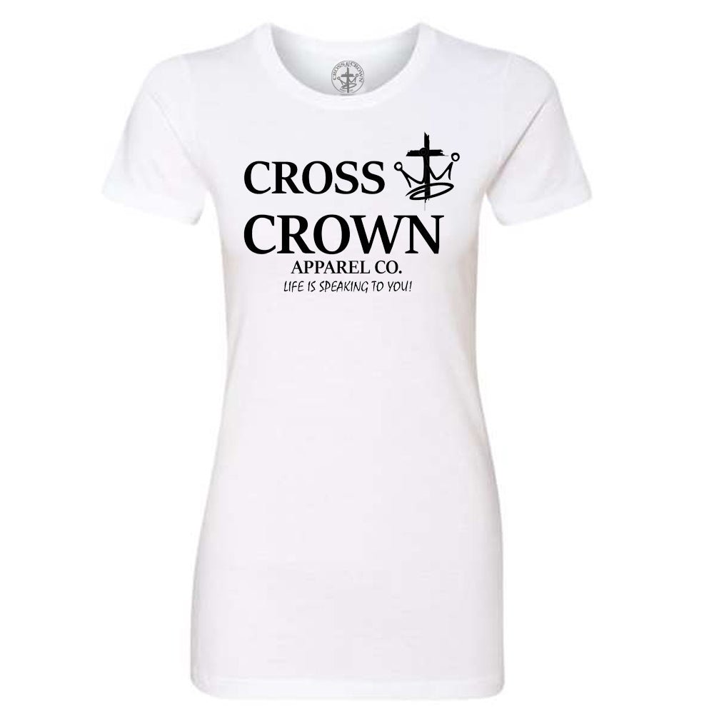 Womens Cross.N.Crown Soft Style Stacked Short Sleeve Tee - Cross.N.Crown Apparel Co